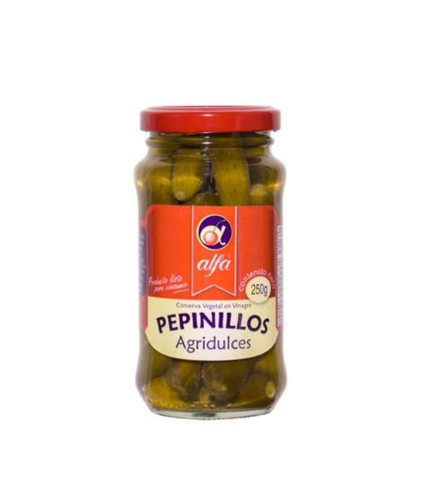 PEPINILOS AGRIDULCE X 250G ALFA
