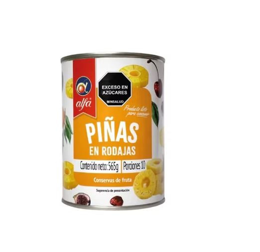 PIÑA EN RODAJAS X 565G ALFA