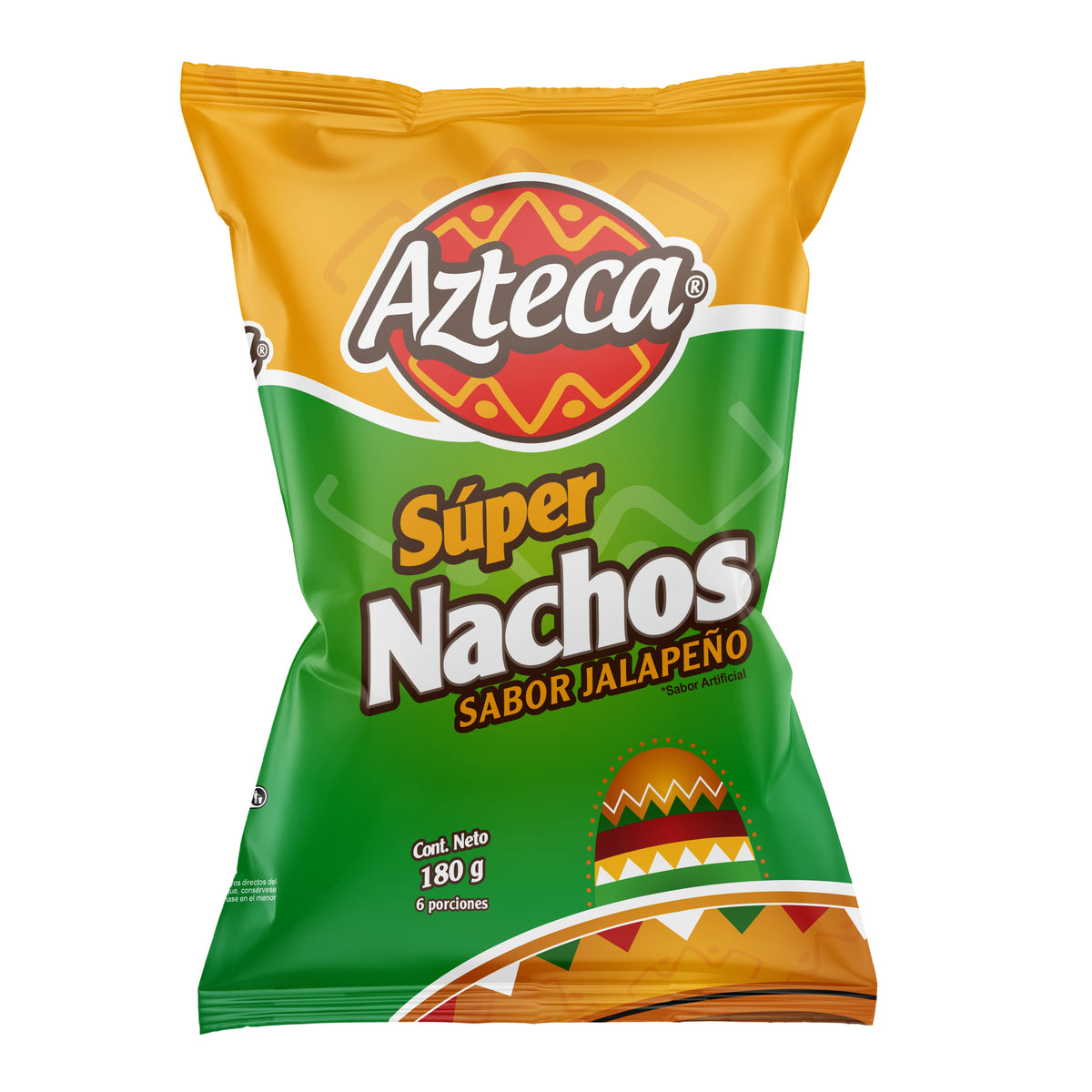 SUPER NACHOS JALAPEÑO X 180G AZTECA