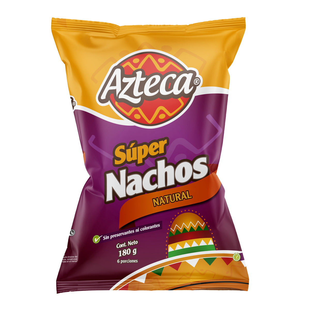 SUPER NACHOS NATURAL X 180G AZTECA