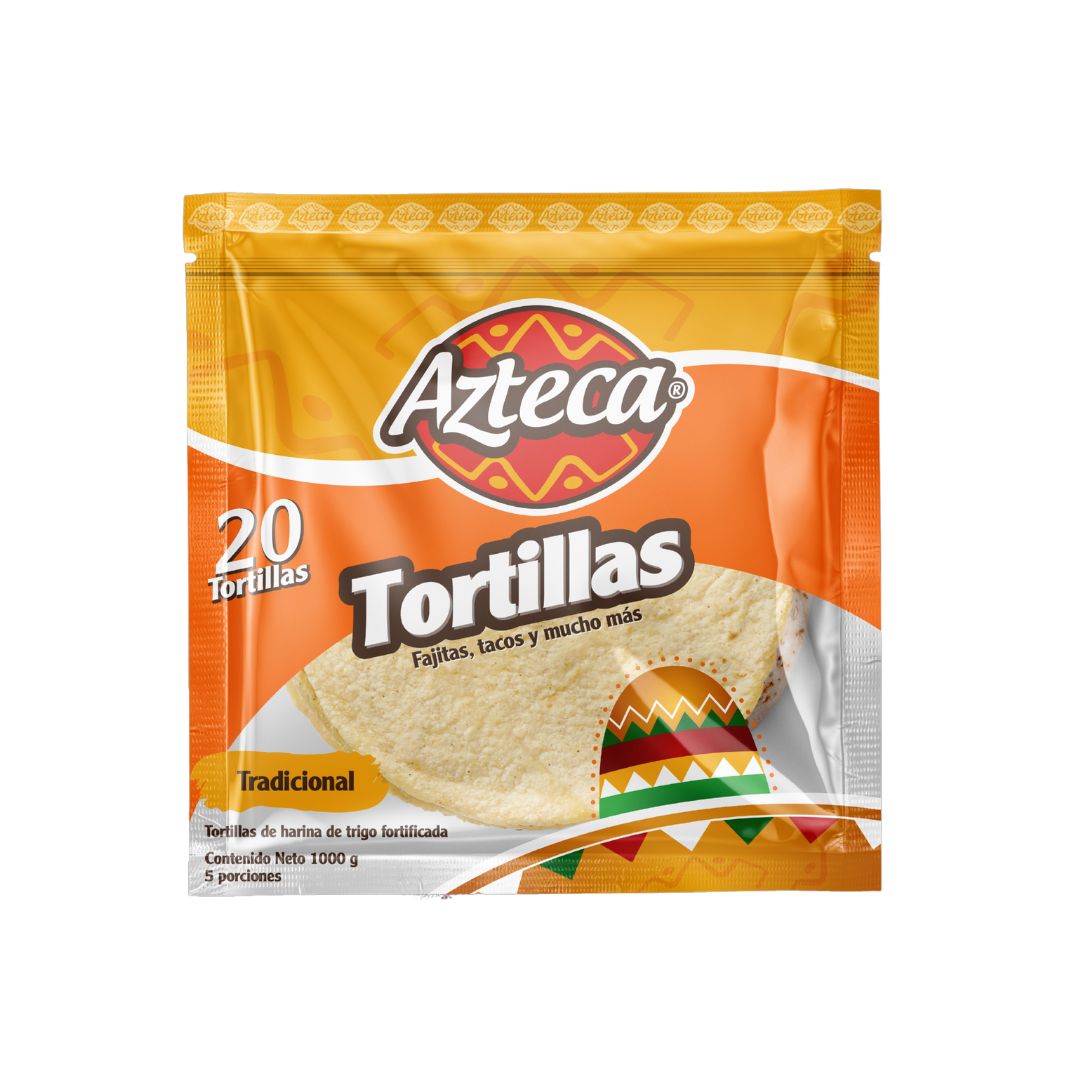 TORTILLA NATURAL X 20 UNIDADES (1000G) AZTECA
